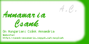 annamaria csank business card